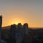 puesta de sol rosa