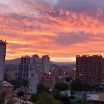 puesta de sol rosa