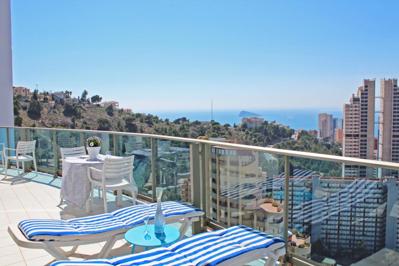 De Lujo Con Terraza Privada Y Vistas Al Mar En Torre Lúgano Apartamento Benidorm