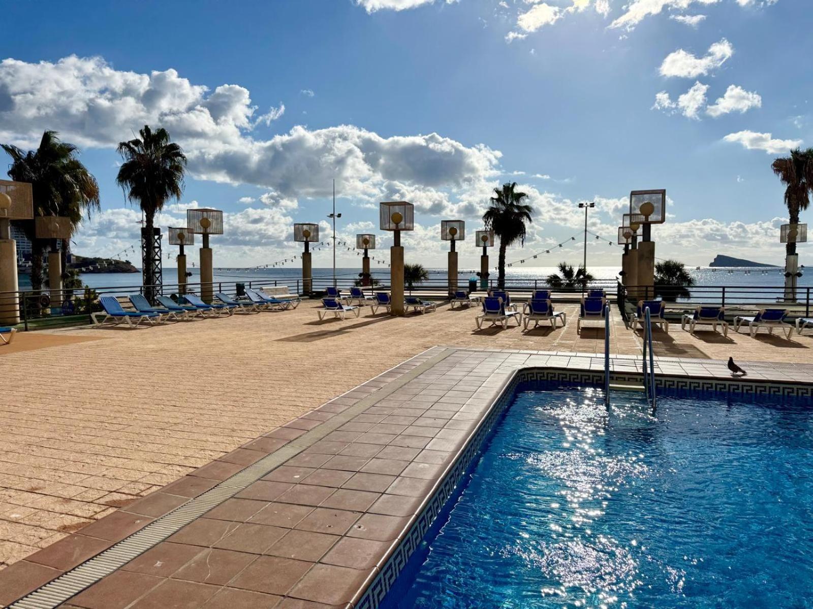 Santa Margarita, Primera Linea De Playa Con Piscina Apartamento Benidorm