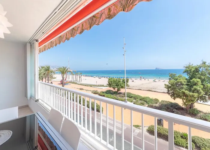 Luxury Primerisima Linea Playa Poniente Benidorm Con 6,5 Mts De Vistas Frontales Al Mar